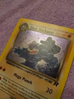 Pokemon Team Rocket Dark Machamp Holo Rare 10/82 English 70HP 2000 Unlimited - Image 2