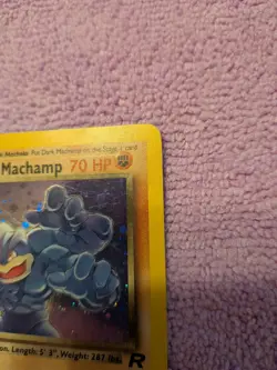 Pokemon Team Rocket Dark Machamp Holo Rare 10/82 English 70HP 2000 Unlimited - Image 5