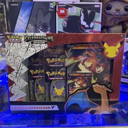 Pokemon TCG: Celebrations Collection Box Lance's Charizard V Oversize] (2021) 820650809392 - Image 1
