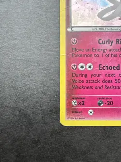 Pokemon Card TCG Sylveon 72/111 XY Furious Fists Cracked Ice Holo Rare 2014 DMG - Image 4