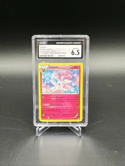Pokemon TCG Sylveon 72/111 XY Furious Fists Cracked Ice Holo Rare 2014 CGC 6.5 - Image 1