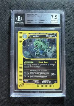 2002 Pokemon Expedition Tyranitar Holo Rare #29/165 - Beckett BGS 7.5 Near Mint+ - Image 1