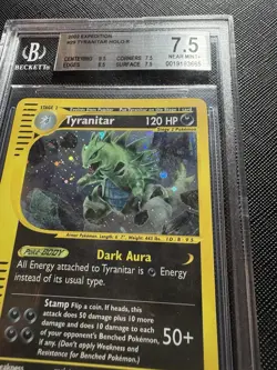 2002 Pokemon Expedition Tyranitar Holo Rare #29/165 - Beckett BGS 7.5 Near Mint+ - Image 3