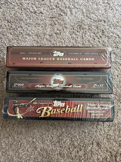 TOPPS BASEBALL FACTORY SEALED COMPLETE SET LOT (3) 2002 2003 2004 - Image 2