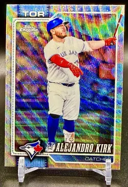 Alejandro Kirk Wave Refractor 2026 Topps Chrome Baseball 105 Blue Jays - Image 1