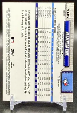 Alejandro Kirk Wave Refractor 2026 Topps Chrome Baseball 105 Blue Jays - Image 2