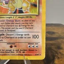 Wizards of the Coast Charizard 4/102 Base Set Holo Rare Eng 120 HP 1999-DM - Image 4