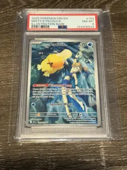 PSA 8 Misty's Psyduck Illustration Rare #193 2025 Pokemon Destined Rivals - Image 1