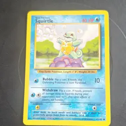Pokemon TCG Squirtle 063/102 Base Set Unlimited Regular Common 40HP 1999 - Image 1