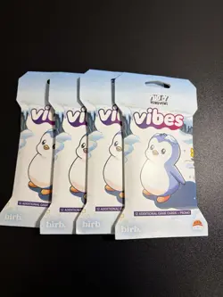 Pudgy Penguins Series 3 Vibes TCG Booster Pack + Promo New Sealed Lot of 4 - Image 1