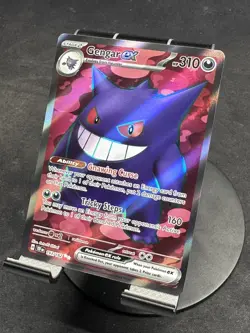 Pokemon Gengar EX TCG Full Art Card 193/162 Sv05: Temporal Forces Ultra Rare NM - Image 1