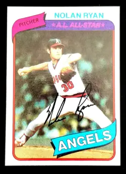 Nolan Ryan - 1980 Topps #580 Angels AL All-Star Near Mint Clean Vintage HOF - Image 1