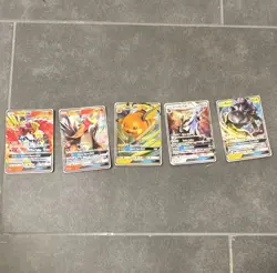 Pokemon TCG GX Full Art Holo Lot of 5 Ho-Oh Entei Raichu Silvally Raikou - Image 1