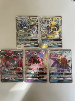 Pokemon TCG GX Lot of 5 Drampa, Ampharos, Starmie, Tapu Lele, Hoopa - All NM-LP - Image 1