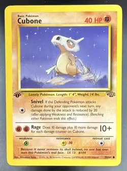 1999 Pokemon Jungle 1st Edition Cubone 50/64 Common - Image 1