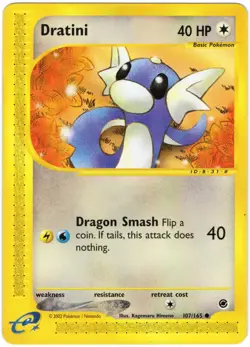 Dratini 107/165 - Common - Pokemon Expedition Base Set 2002 - LP - Image 1