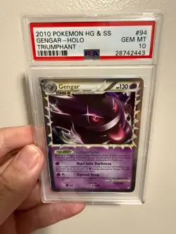 2010 POKEMON HGSS TRIUMPHANT GENGAR PRIME HOLO #94/102 ULTRA RARE PSA 10 - Image 2