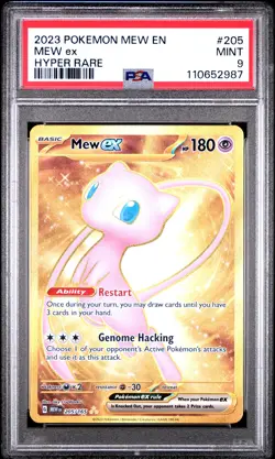 2023 POKEMON MEW EN-151 HYPER RARE #205 MEW EX PSA 9 - Image 1