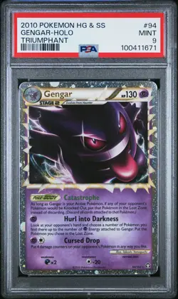 2010 POKEMON TRIUMPHANT GENGAR PRIME #94 ULTRA RARE HOLO PSA 9 MINT #100411671 - Image 1