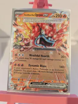 017/131 Hearthflame Mask Ogerpon EX Prismatic Evolutions Pokemon - Image 1
