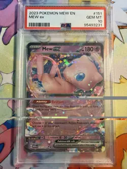 Pokemon Mew EX TCG Scarlet Violet Holo Card 151/165 Double Rare PSA10 - Image 1