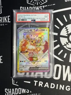 2025 POKEMON SVP EN-SVP PROMO #174 EEVEE EX PSA 9 PRE SUPER-PREMIUM COLLECTION - Image 1