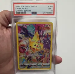 Pokemon TCG Pikachu Crown Zenith 160/159 Holo Secret RARE PSA 9 Mint - Image 1