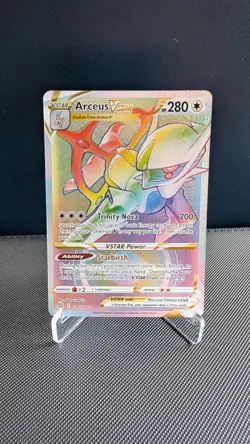 Pokemon TCG Arceus VSTAR Rainbow Secret Rare Card 176/172 Brilliant Stars - Image 1