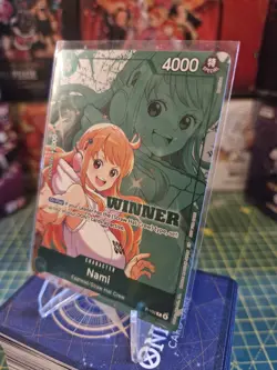 One Piece TCG Nami P-102 Winner Stamped Promo Bandai Card Game English - Image 1
