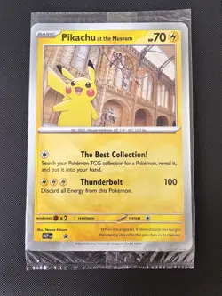 Pokemon TCG Pikachu At The Museum - Jumbo Sealed Promo Card Oversized - Image 1
