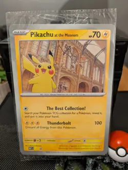 Pokemon Pikachu At The Museum Jumbo Promo Card & Evee promo new sealed low pp - Image 1