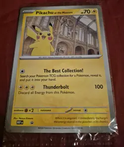Pikachu At The Museum Exclusive jumbo Promo Card Mint Sealed - Image 1