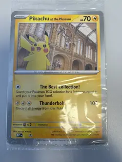 Pokemon PIKACHU AT THE MUSEUM Jumbo oversized TCG card promo Natural History - Image 1