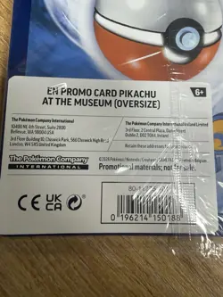 Pokemon TCG Pikachu At The Museum - Jumbo Sealed Promo Card Oversized - Image 5