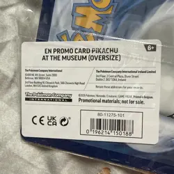 Pikachu At The Museum, Pokemon X Natural History Museum Jumbo Promo Card NEW GSP - Image 3