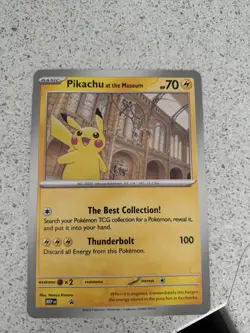 JUMBO Pokemon TCG Pikachu At The Museum Promo Card - Image 1