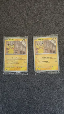 Pokemon TCG Pikachu At The Museum Jumbo Card Promo X2 - Image 1