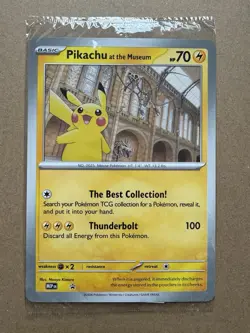 Pokemon TCG: Pikachu At The Museum - Jumbo Promo Card - National History SEALED - Image 1