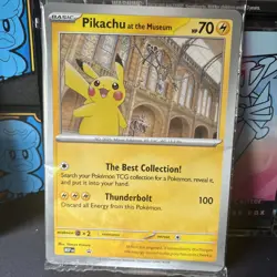 Pokemon TCG: Pikachu At The Museum Jumbo Promo Card - SEALED - Image 1