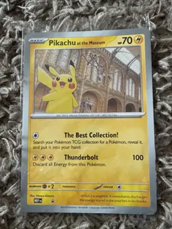 Pokemon Pikachu At The Museum Jumbo Card - Image 1