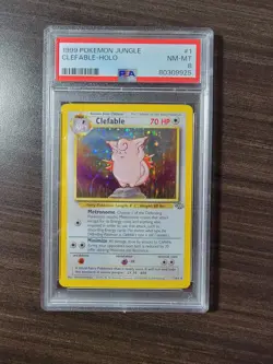 Pokemon 1999 Clefable Jungle Series HOLO #1 PSA 8 - Image 1