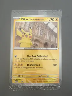 🚨✅ Pikachu At The Museum Jumbo Promo Pokemon Card *NEW/SEALED* 🚨✅ - Image 1