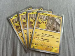 4x Sealed Pokemon TCG Pikachu At The Museum Jumbo Promo Card - Image 1
