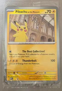 Pikachu At The Museum Jumbo Promo Card Pokemon TCG Sealed NM - Image 1