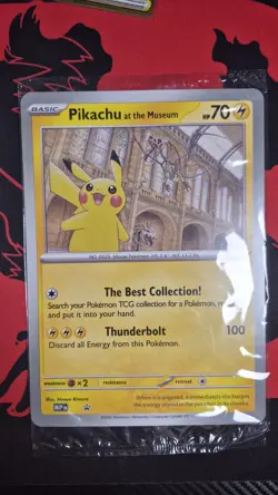 Pokemon Pikachu At The Museum Jumbo Promo Card Factory Sealed - Image 1