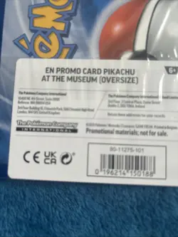 Pokemon TCG Pikachu At The Museum Jumbo Promo Card Brand New Sealed - Image 4