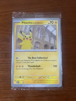 Pokemon TCG Pikachu At The Museum Promo Jumbo Card New & Sealed- Near Mint - Image 1