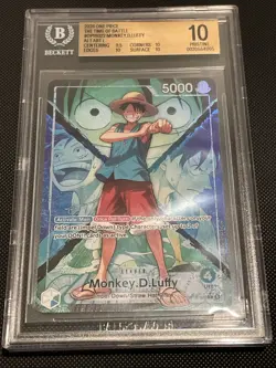 One Piece Card Game Monkey D. Luffy Leader OP16-022 ALT ART BGS 10 Pristine - Image 1