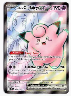 Lillie's Clefairy ex 173/159 Ultra Rare Journey Together Pokemon Holo NM - Image 1