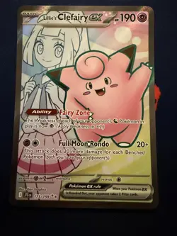 LILLIE'S CLEFAIRY EX 173/159 ULTRA RARE JOURNEY TOGETHER POKEMON HOLO - Image 1